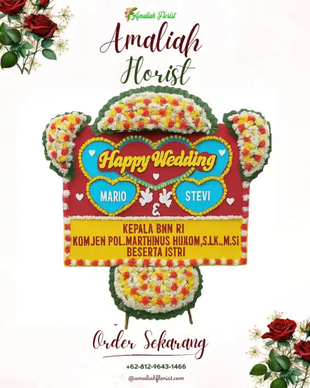 Papan Bunga Pernikahan Kedamean